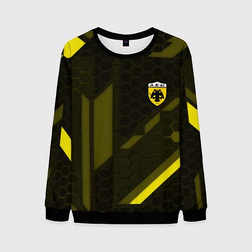 Мужской свитшот AEK fc geometry / 3D-Черный – фото 1