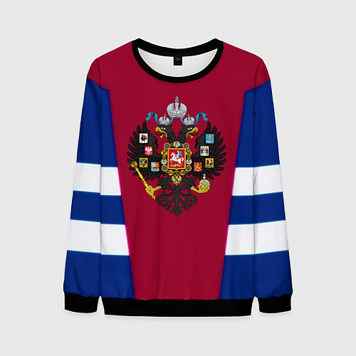 Мужской свитшот Российская империя геометрия / 3D-Черный – фото 1
