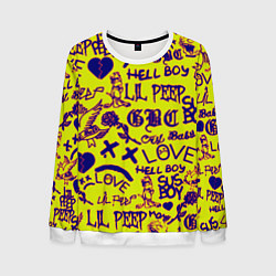 Свитшот мужской Lil peep rap pattern, цвет: 3D-белый