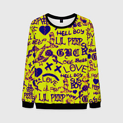 Свитшот мужской Lil peep rap pattern, цвет: 3D-черный