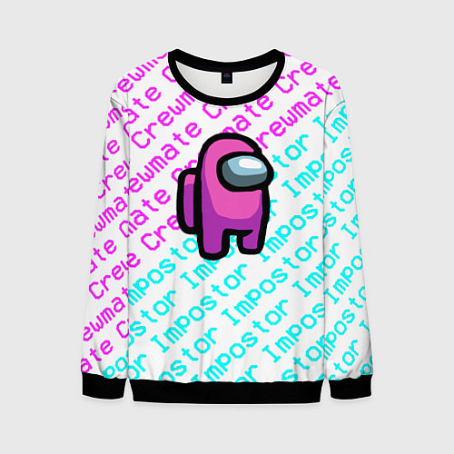 Мужской свитшот Among us pattern steel / 3D-Черный – фото 1