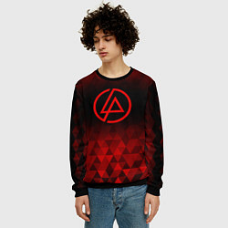 Свитшот мужской Linkin Park red poly, цвет: 3D-черный — фото 2