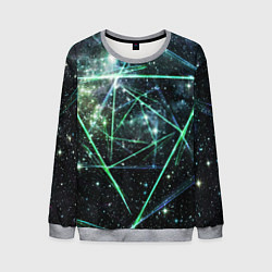Свитшот мужской Космические линии звезды, цвет: 3D-меланж