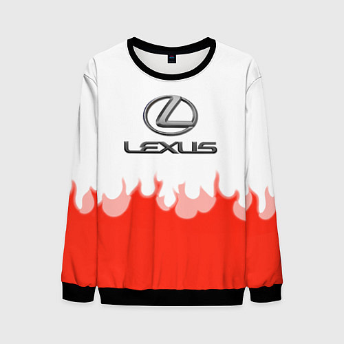 Мужской свитшот Lexus fire / 3D-Черный – фото 1