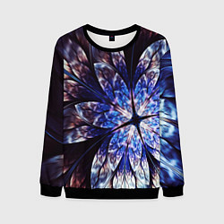 Свитшот мужской Фрактальный узора стекло, цвет: 3D-черный