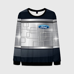 Свитшот мужской FORD текстура из метала, цвет: 3D-черный