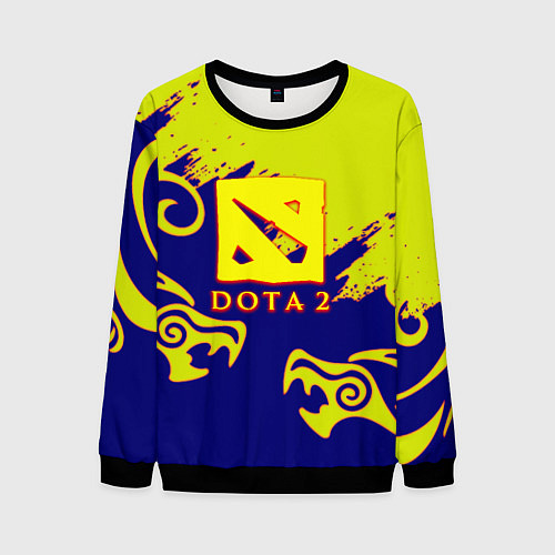 Мужской свитшот Dota dragon steel / 3D-Черный – фото 1