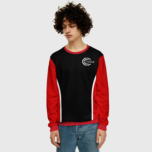 Мужской свитшот Черно-красный FIRM / 3D-Красный – фото 3
