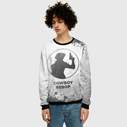 Свитшот мужской Cowboy Bebop - white gradient, цвет: 3D-черный — фото 2