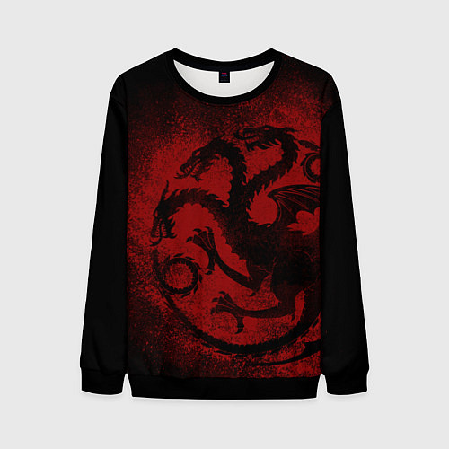 Мужской свитшот Targaryen house Game of Thrones / 3D-Черный – фото 1