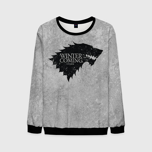 Мужской свитшот Старк зима близко игра престолов / 3D-Черный – фото 1