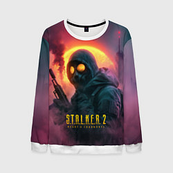 Свитшот мужской Stalker 2 радиоактивный фон, цвет: 3D-белый