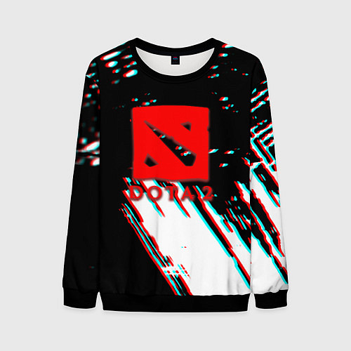 Мужской свитшот Dota 2 glitch color / 3D-Черный – фото 1