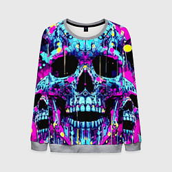 Мужской свитшот Cool skull sketch - blots