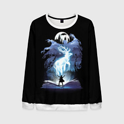 Свитшот мужской Harry Potter patronus and dementors, цвет: 3D-белый