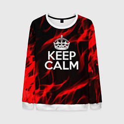 Мужской свитшот Keep calm flame red