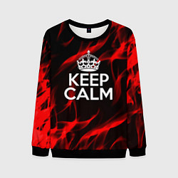 Мужской свитшот Keep calm flame red