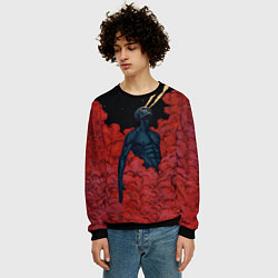 Свитшот мужской Космический гигант демон, цвет: 3D-черный — фото 2