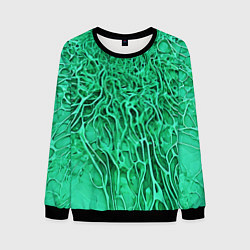 Свитшот мужской Зелёный симбионт абстракция, цвет: 3D-черный