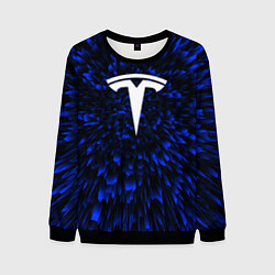 Свитшот мужской Tesla blue energy, цвет: 3D-черный