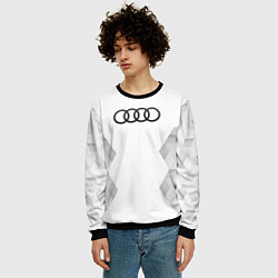 Свитшот мужской Audi white poly, цвет: 3D-черный — фото 2