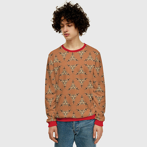 Мужской свитшот Сухоцветы / 3D-Красный – фото 3