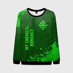 Свитшот мужской My Chemical Romance - green gradient вертикально, цвет: 3D-черный