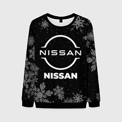 Свитшот мужской Снежный Nissan, цвет: 3D-черный