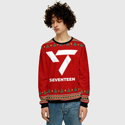 Свитшот мужской Seventeen new year, цвет: 3D-черный — фото 2