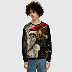 Свитшот мужской Санта демон стимпанк, цвет: 3D-черный — фото 2