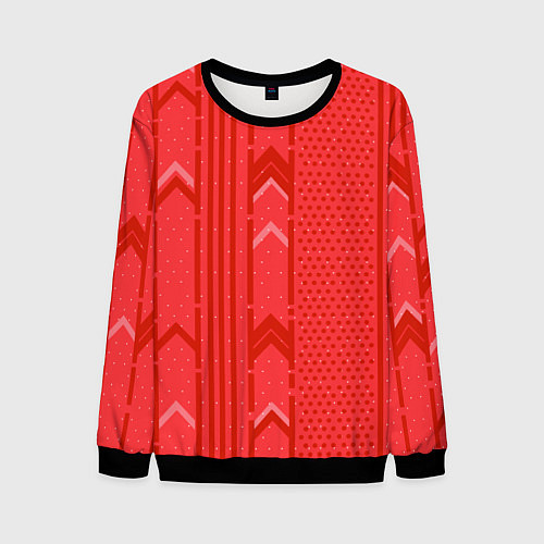 Мужской свитшот Закулисье красные обои / 3D-Черный – фото 1