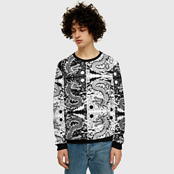 Свитшот мужской Драконы инь и янь с узорами, цвет: 3D-черный — фото 2