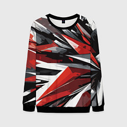 Мужской свитшот Чёрно-красно-белая абстракция