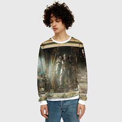 Свитшот мужской Fallout - armour garage, цвет: 3D-белый — фото 2