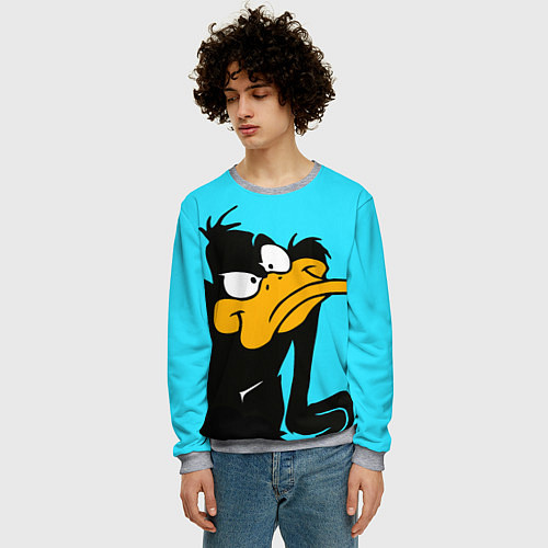 Мужской свитшот Даффи Дак / 3D-Меланж – фото 3