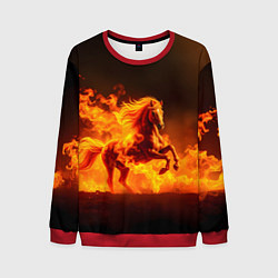 Мужской свитшот Огненная лошадь