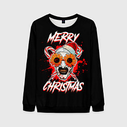 Свитшот мужской Merry Christmas Terrifier, цвет: 3D-черный