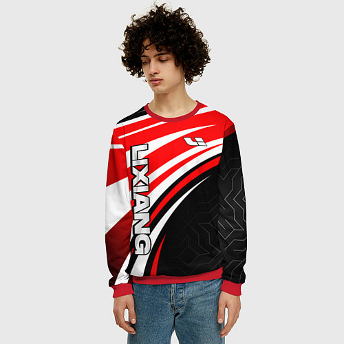 Мужской свитшот Lixiang- red sport uniform / 3D-Красный – фото 3