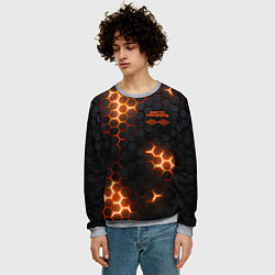 Свитшот мужской Arctic Monkeys - плиты с подсветкой, цвет: 3D-меланж — фото 2