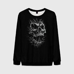 Мужской свитшот Череп с шипами