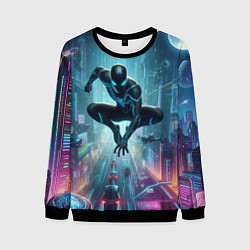 Мужской свитшот Spider-man in the neon metropolis