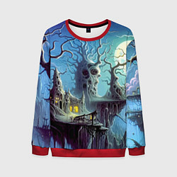 Мужской свитшот Коттедж ведьмы - нейроарт фантазия