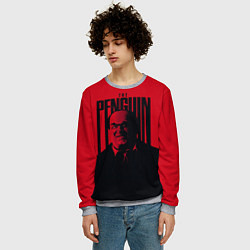 Свитшот мужской Освальд Кобб Пингвин, цвет: 3D-меланж — фото 2