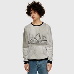 Свитшот мужской Сидней, цвет: 3D-черный — фото 2