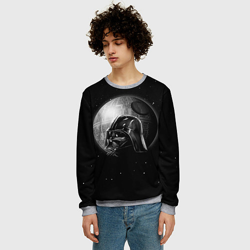 Мужской свитшот Лорд вейдер звезда смерти / 3D-Меланж – фото 3