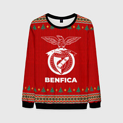 Свитшот мужской Benfica new year, цвет: 3D-черный