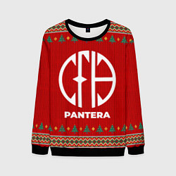 Свитшот мужской Pantera new year, цвет: 3D-черный