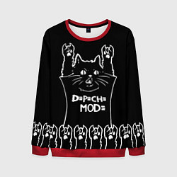 Свитшот мужской Depeche Mode: cat rock, цвет: 3D-красный