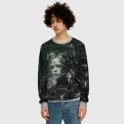 Свитшот мужской Андроид с кибернетическим паттерном, цвет: 3D-меланж — фото 2