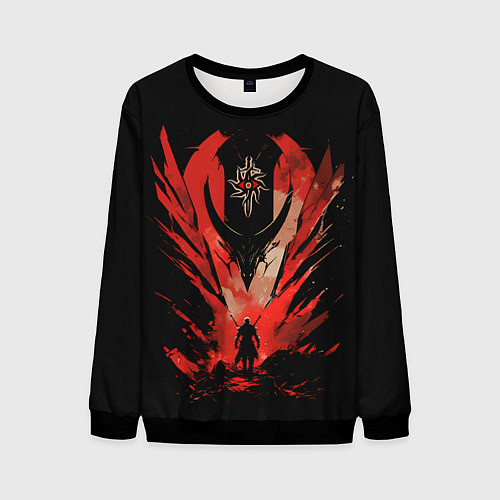 Мужской свитшот Dragon age Inquisition art / 3D-Черный – фото 1